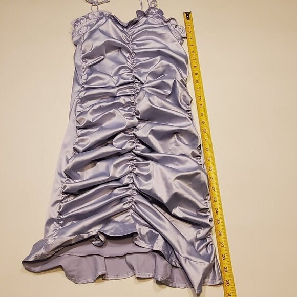 ROUGHED FRONT SHOULDER TIE DRESS - Picture 7 of 7